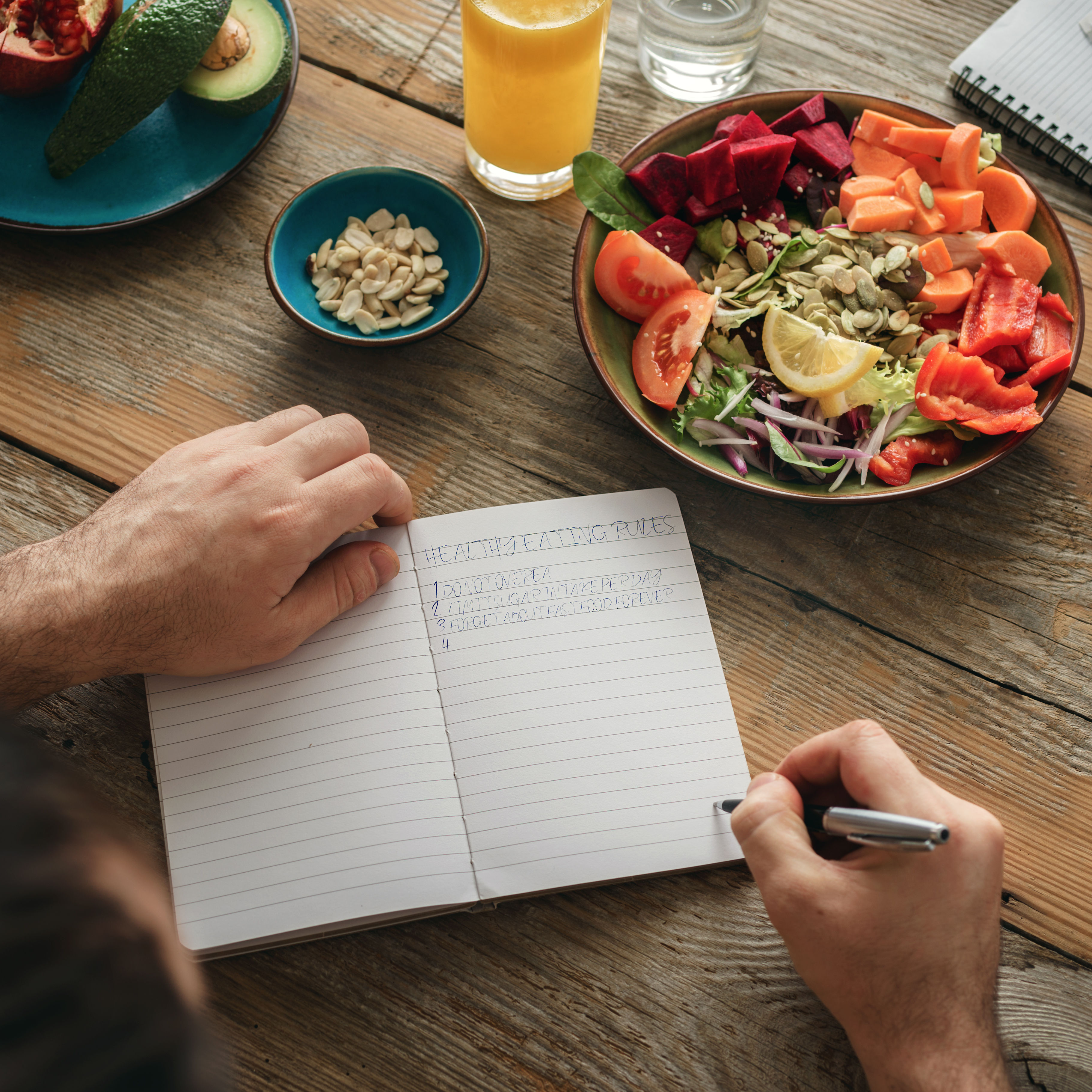 Healthy lifestyle diet food Man healthy food