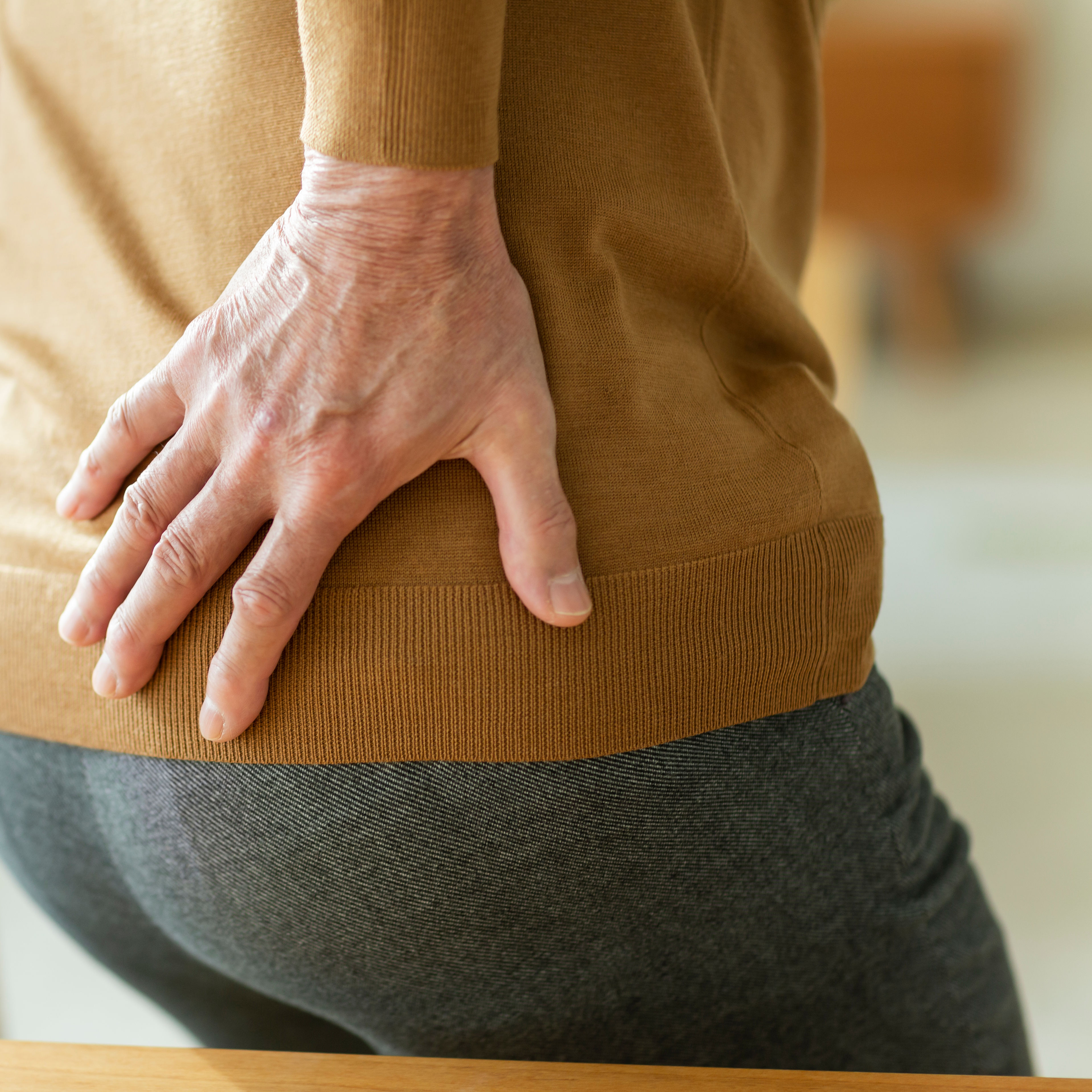 Senior men of low back pain