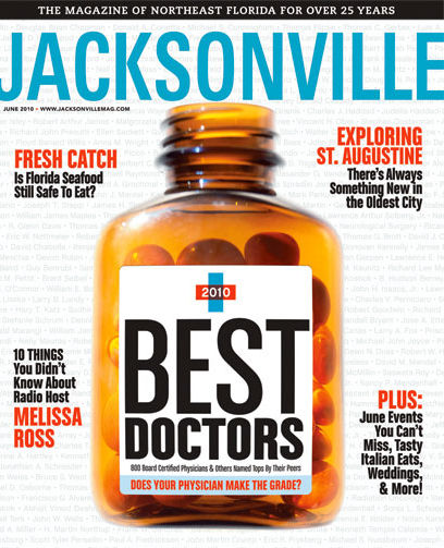 Magazine cover of Jacksonville Magazine June 2010