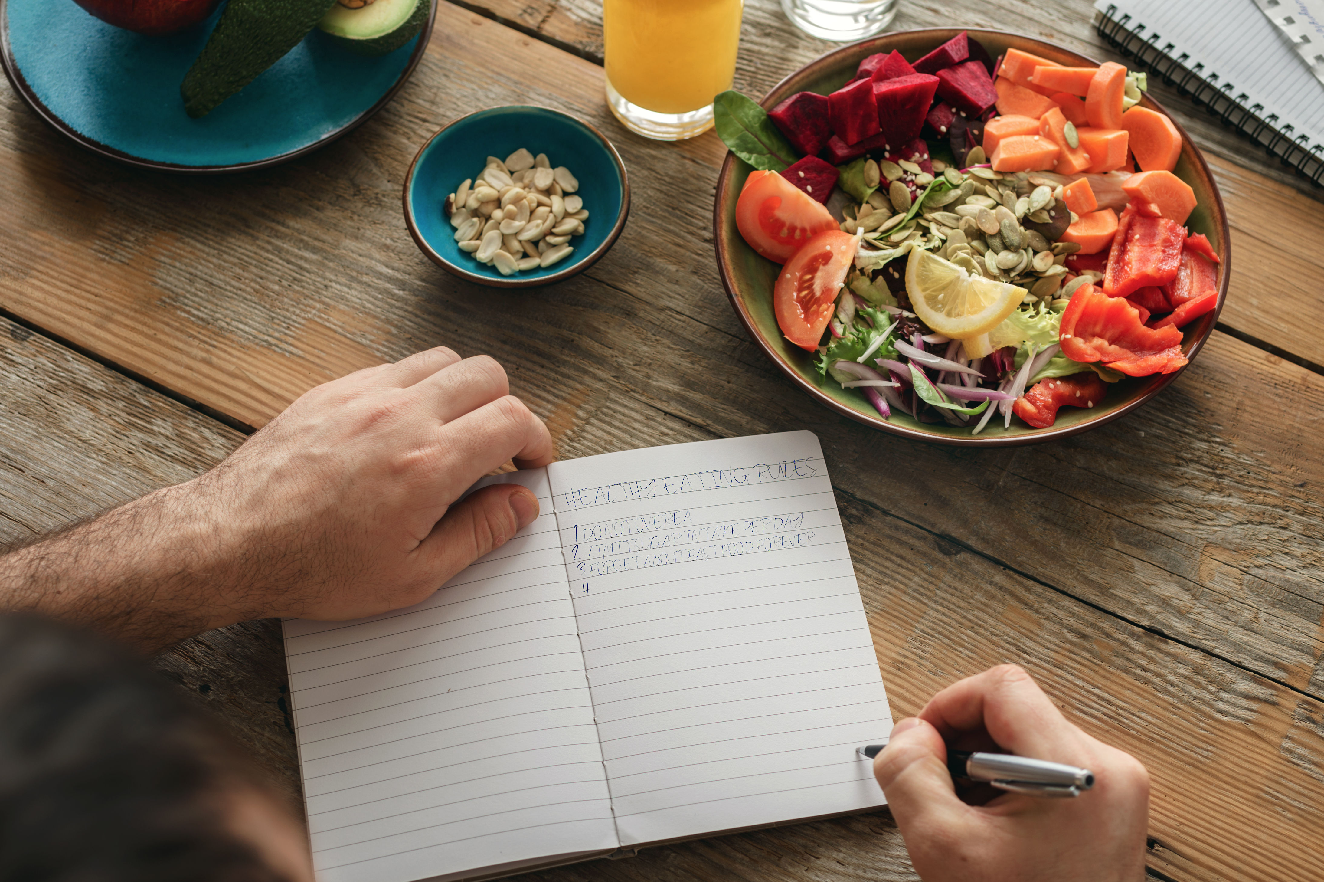 Healthy lifestyle diet food Man healthy food