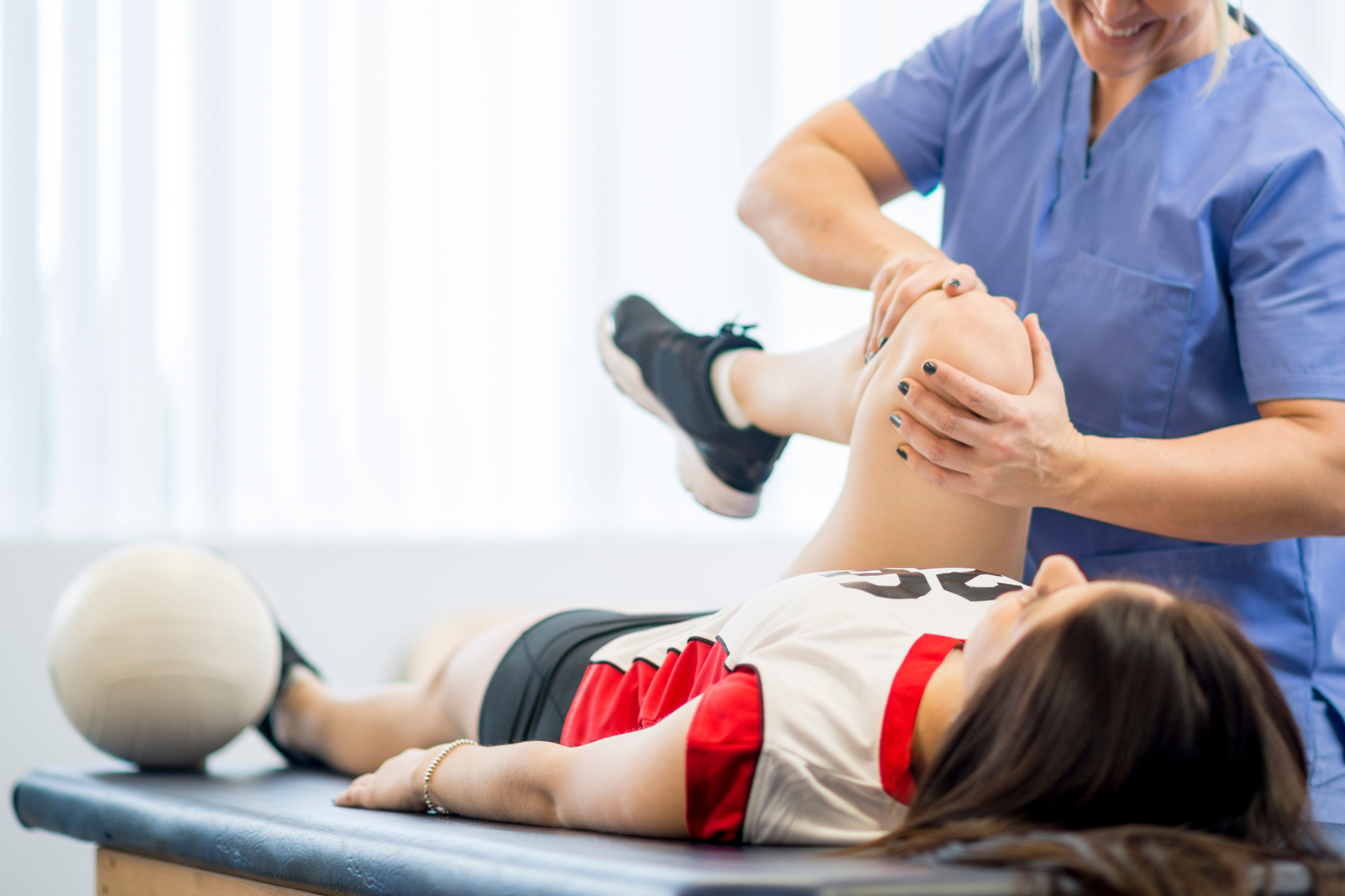 Volleyball Player in Physical Therapy