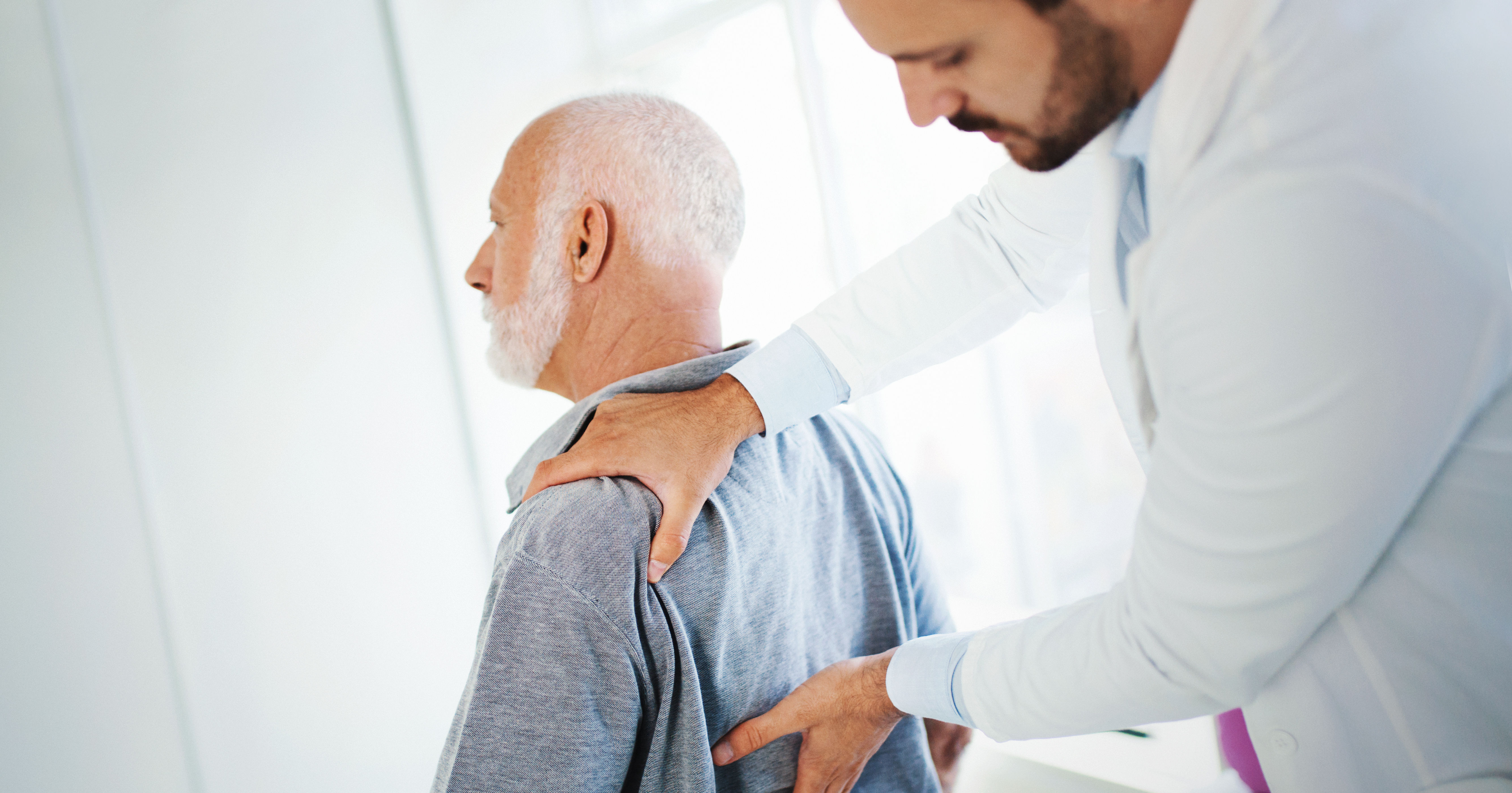 Lower back pain medical examination.