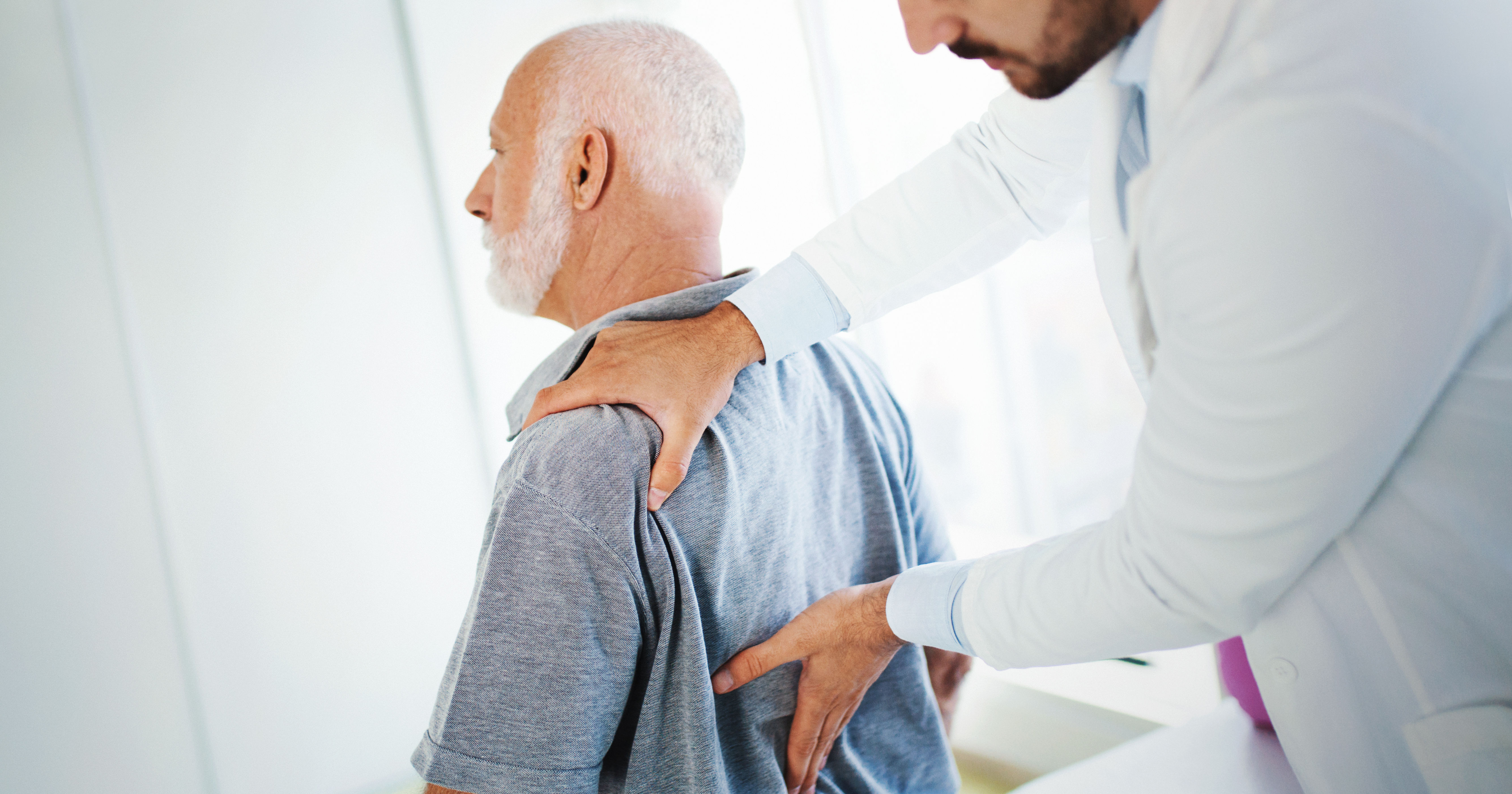 Lower back pain medical examination.