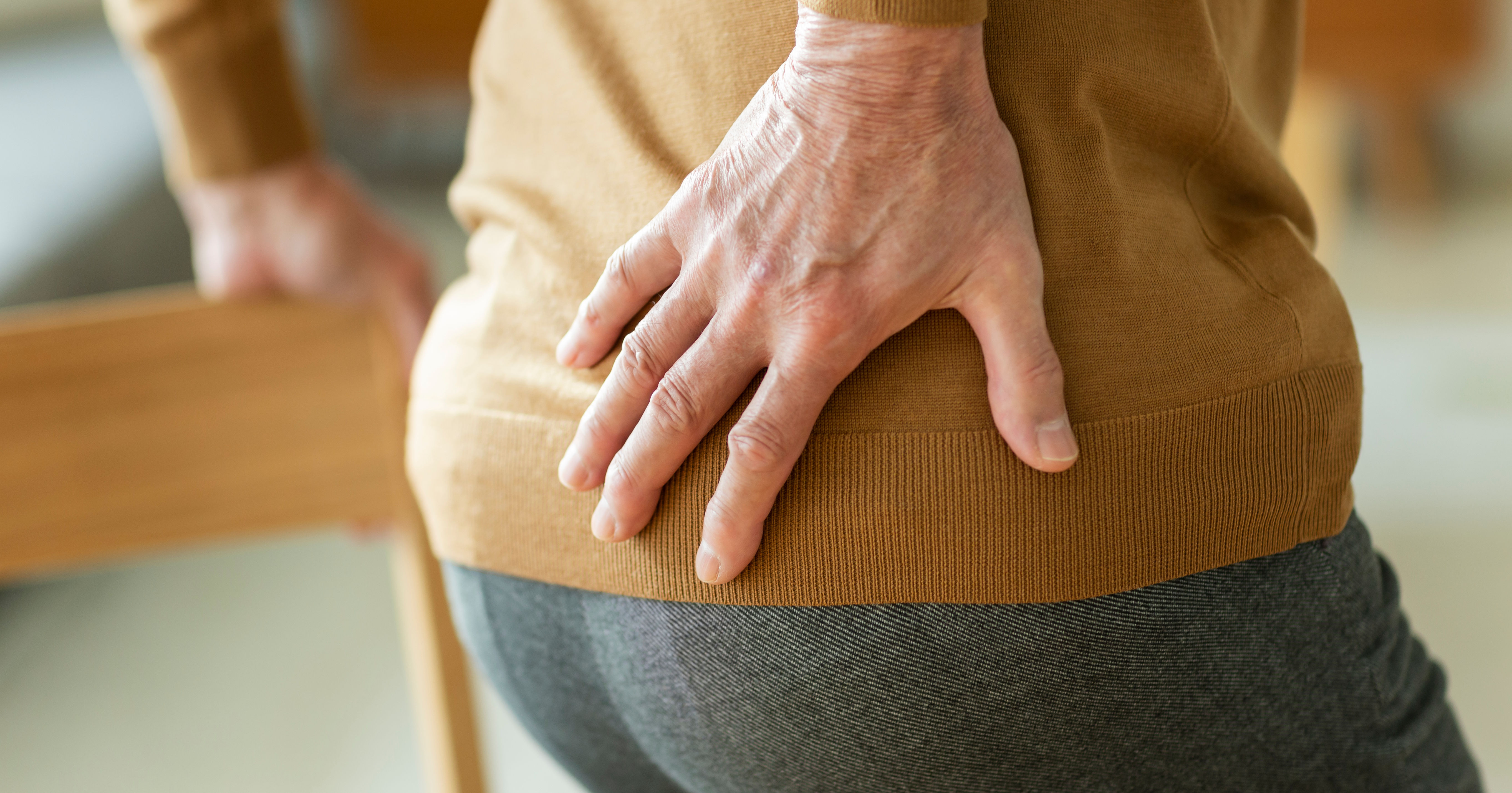 Senior men of low back pain