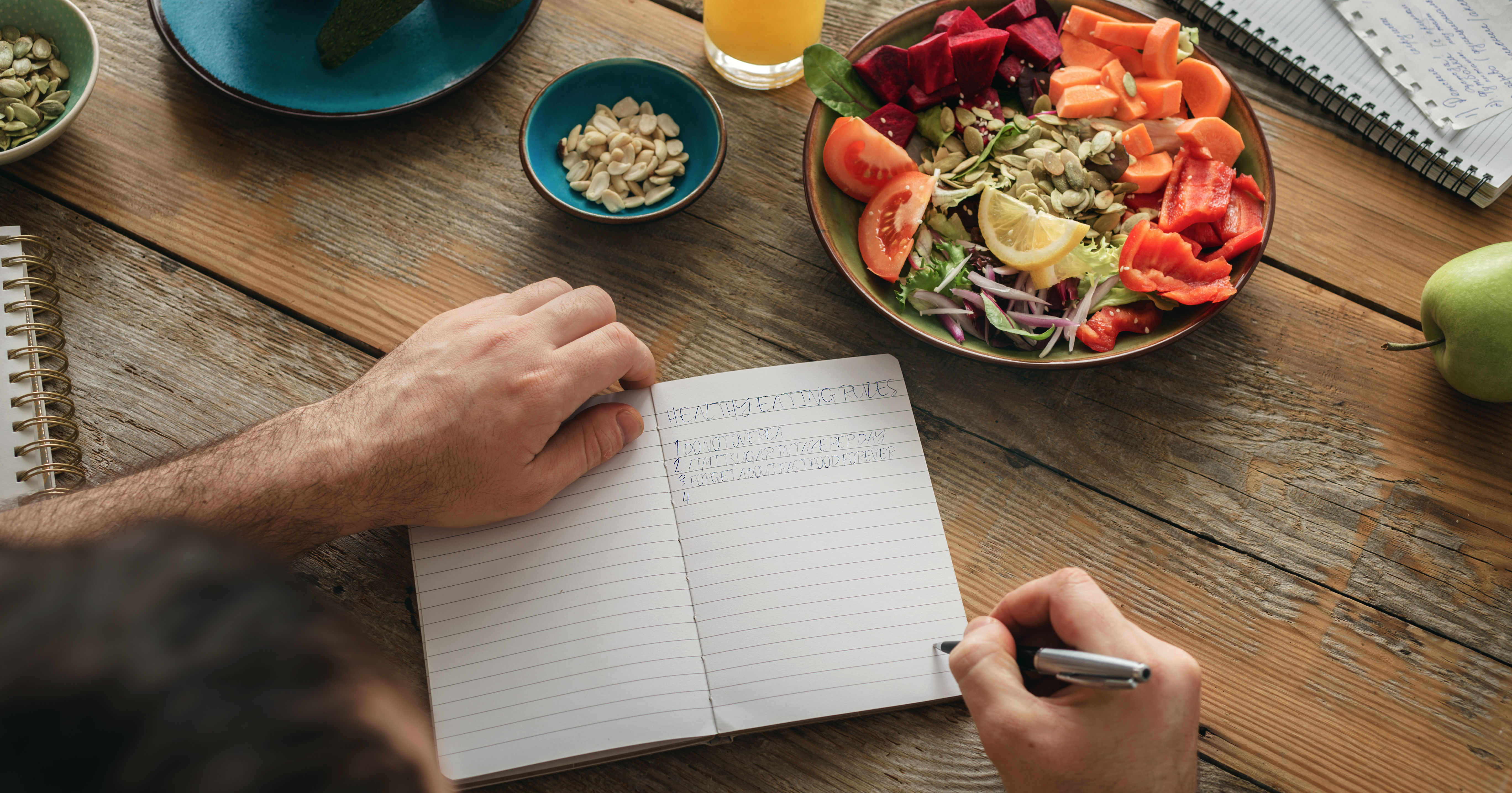 Healthy lifestyle diet food Man healthy food