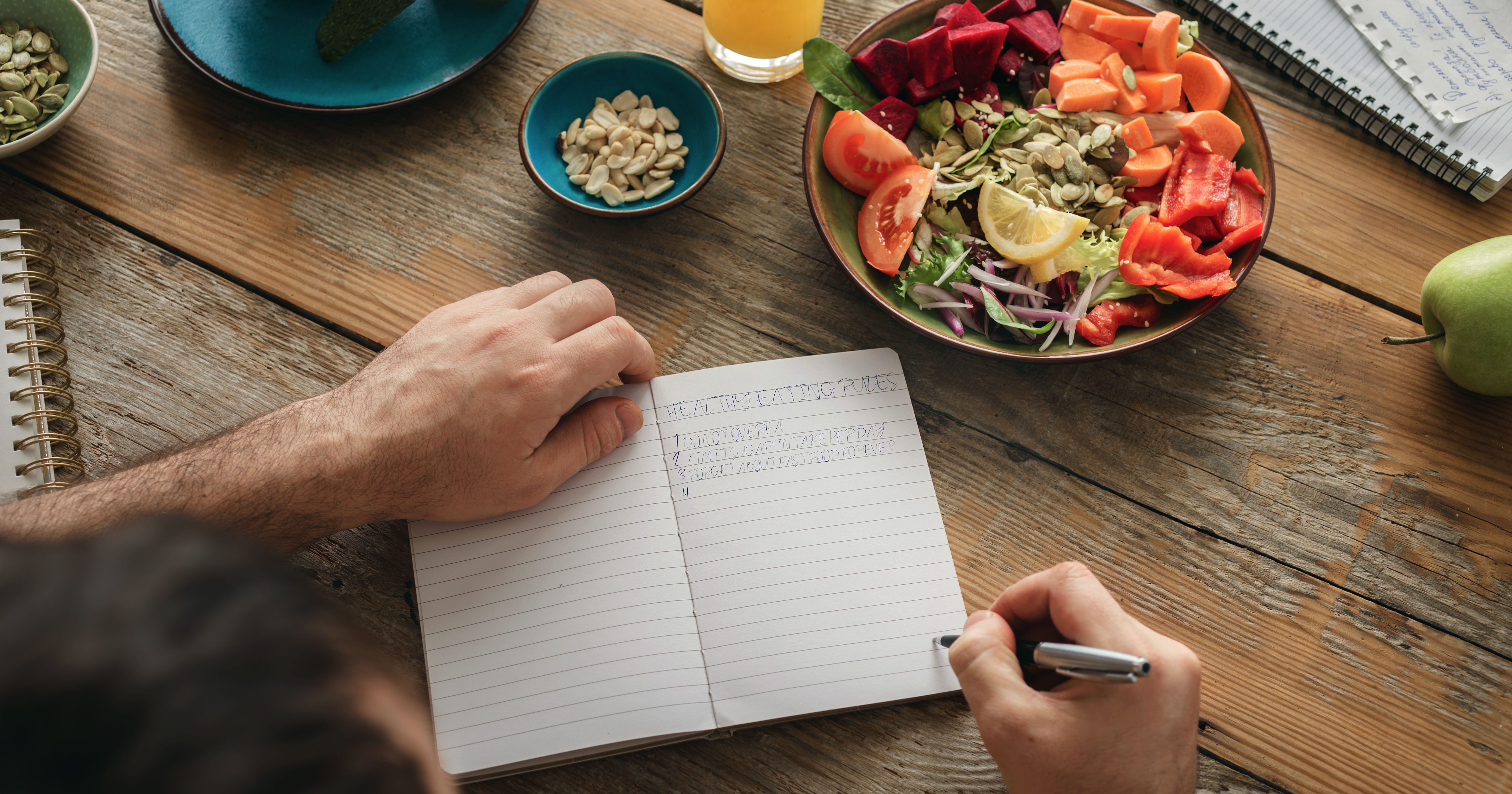 Healthy lifestyle diet food Man healthy food