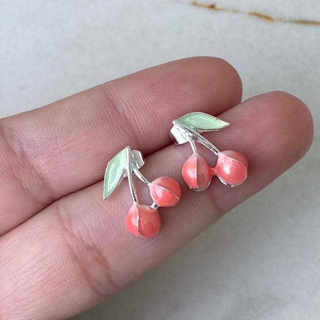 AROS ACERO BLANCO CEREZA ESMALTADA