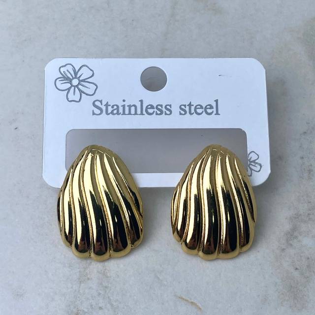 AROS ACERO DORADO CHUNKY - ALMEJA