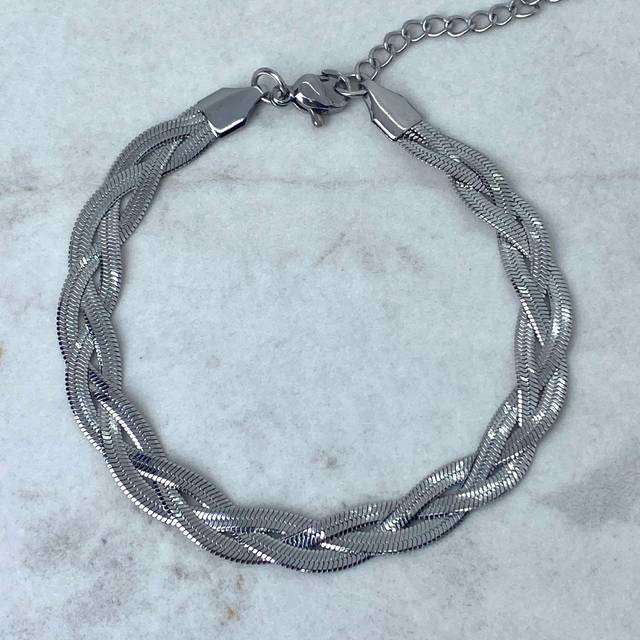 PULSERA TRIPLE SERPIENTE TRENZADA