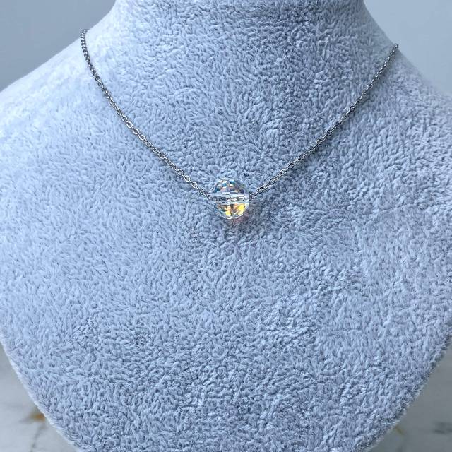 COLLAR PASANTE - CRISTAL ESFERA TORNASOL