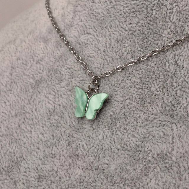 COLLAR MARIPOSA CHICA 2 - VERDE AGUA