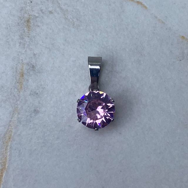 DIJE CUBIC REDONDO - ROSA