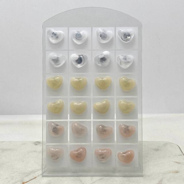 BLISTER DE AROS CORAZONES GRANDES TRANSLUCIDOS