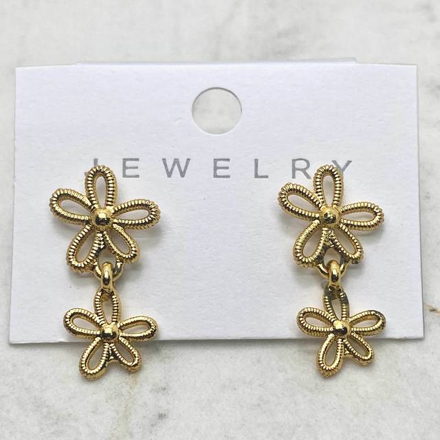 AROS DORADO DOBLE FLOR