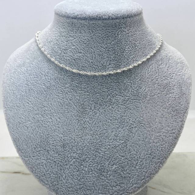CHOCKER ACERO BLANCO SINGAPUR FINA 0.4 mm