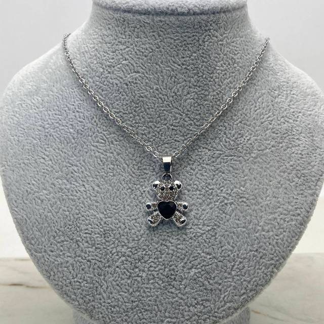 COLLAR YUMMY CON MICROCRISTALES Y CUBIC NEGRO