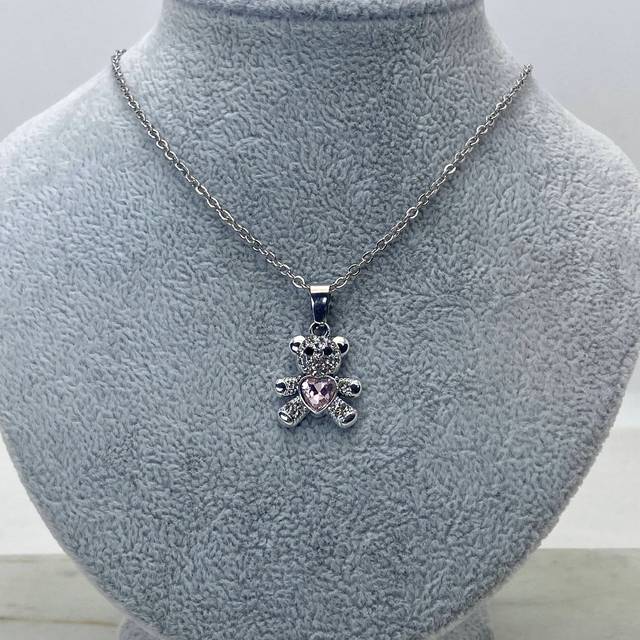 COLLAR YUMMY CON MICROCRISTALES Y CUBIC ROSA