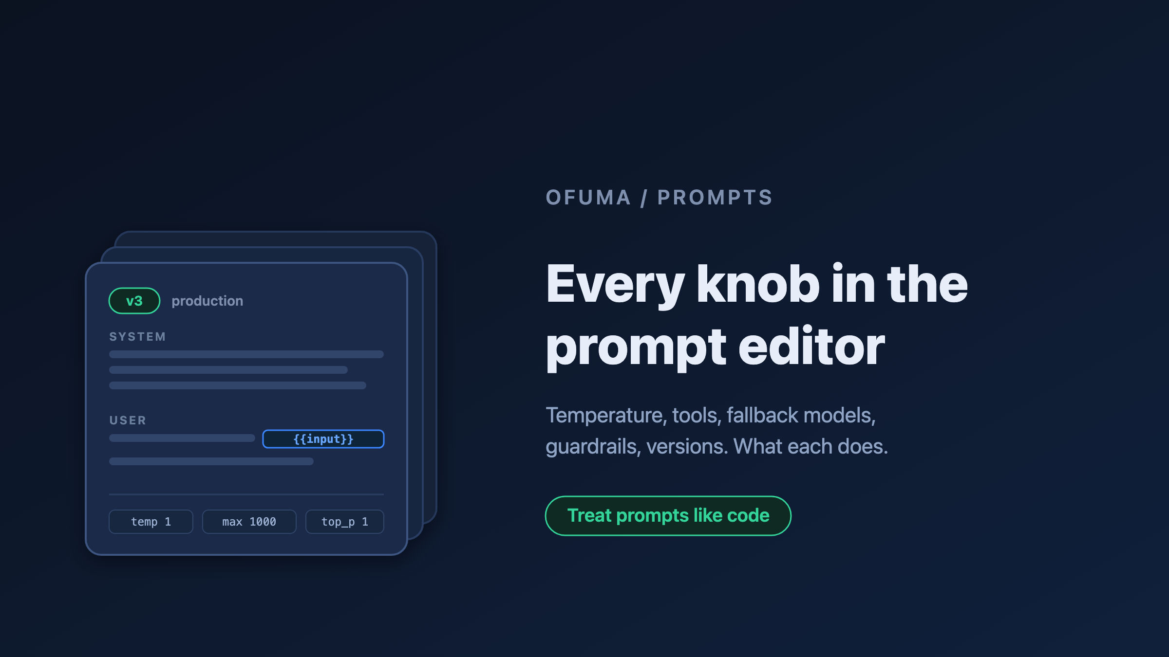 Prompts in Ofuma: Every Knob, and What It Actually Does