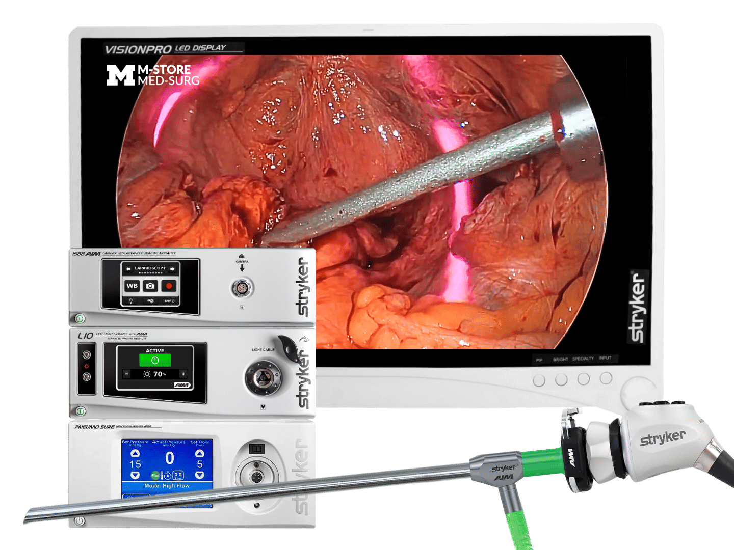 Stryker 1588 ICG Refurbished Fluorescence Imaging Endoscopy Tower