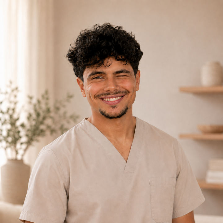 Portrait de Nassim Benbelkacem, infirmier diplômé de la helha gilly chez MTSoins