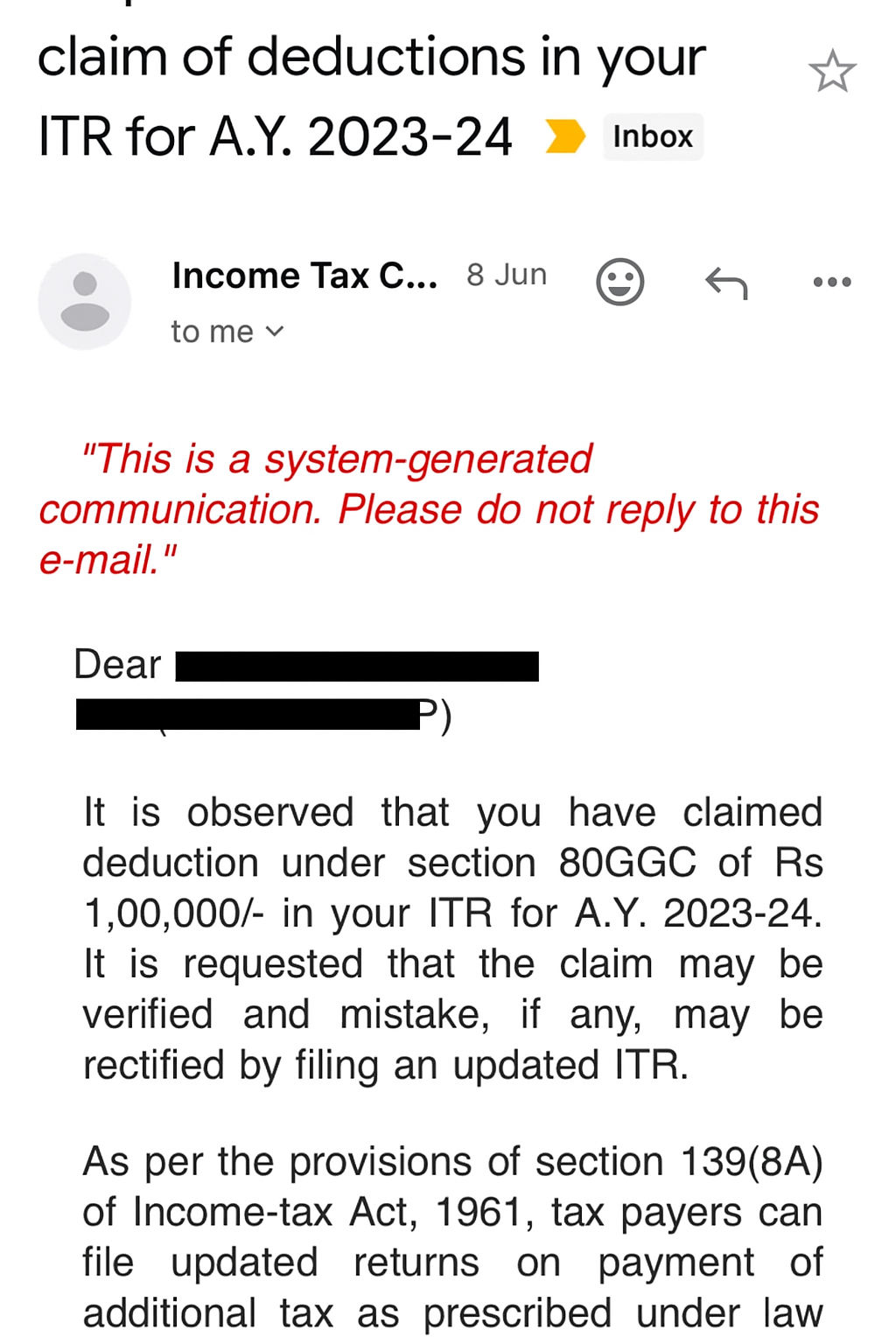 Donation  notice