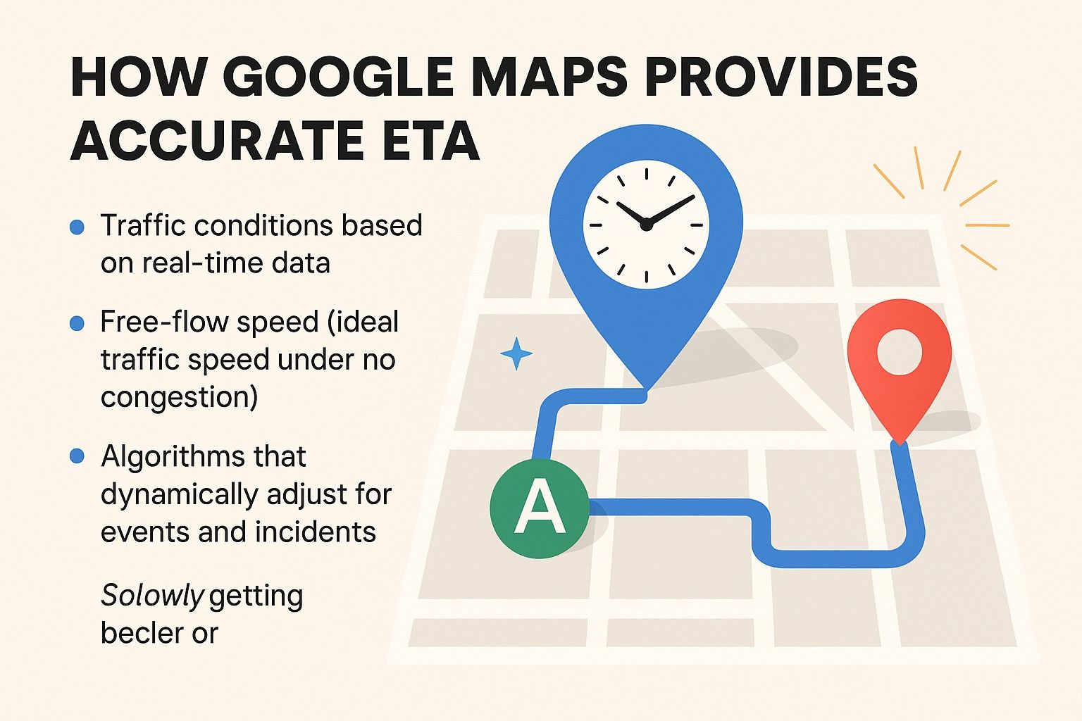 Infographic showing how real-time data and crowdsourcing are used for traffic prediction.
