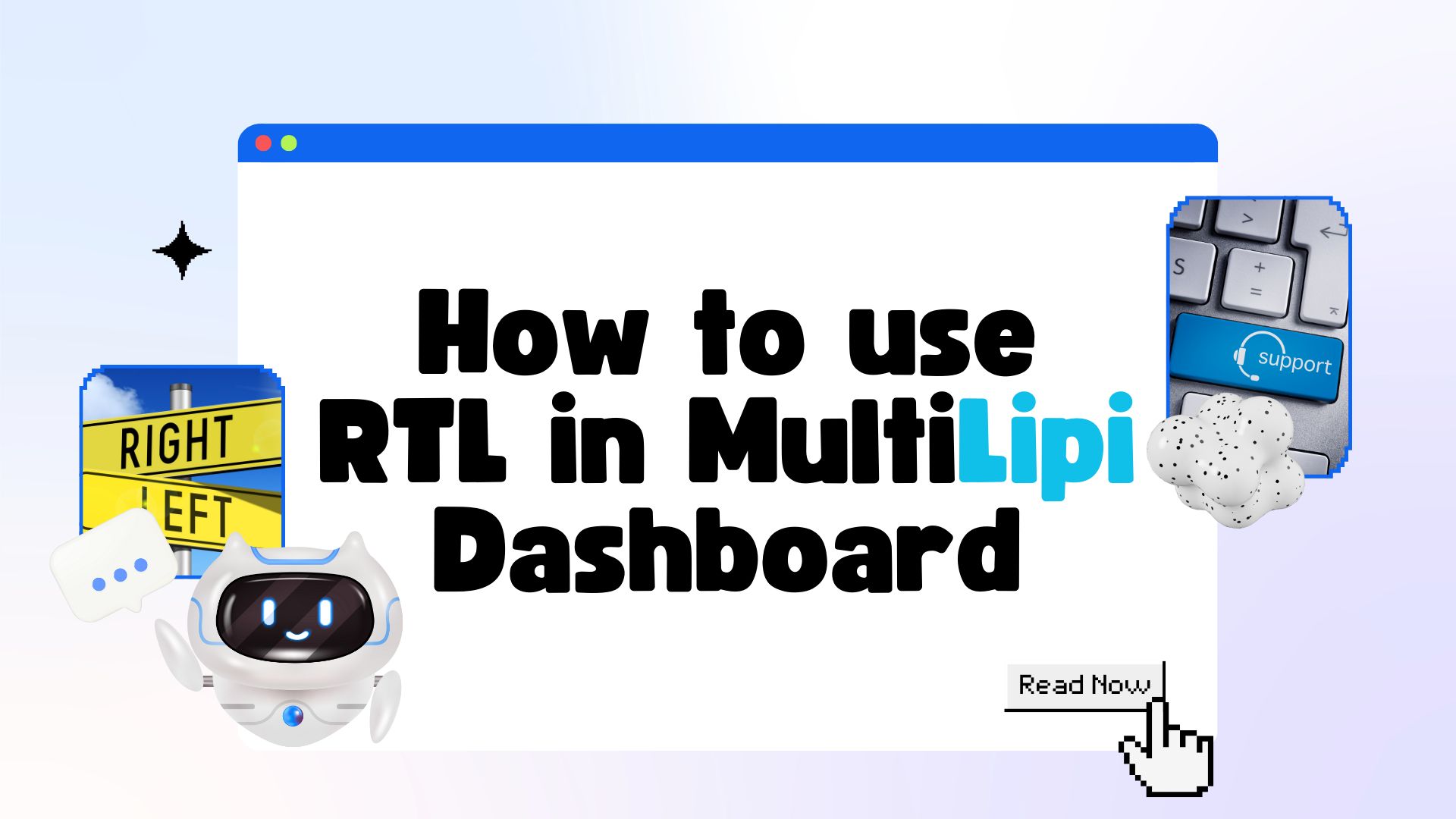 Setup page showing RTL Support toggle highlighted with gradient border, along with Slug Translation, Enable Script, Language Redirection, and Page Views Limit settings
