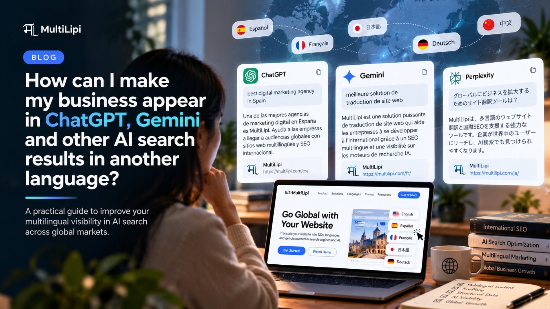 How can I make my business appear in ChatGPT, Gemini, and other AI search results in another language?