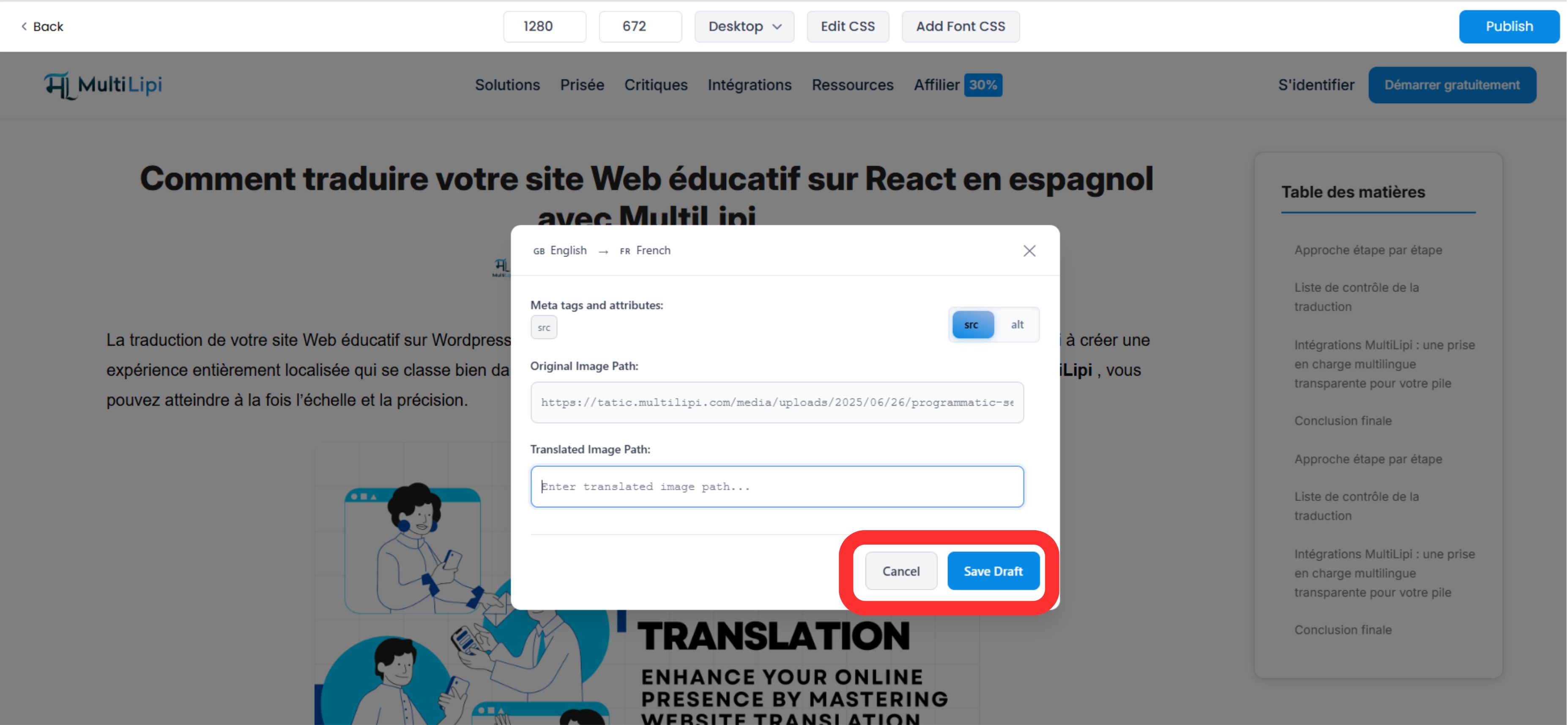 MultiLipi Visual Editor - In-Context Translation Editing