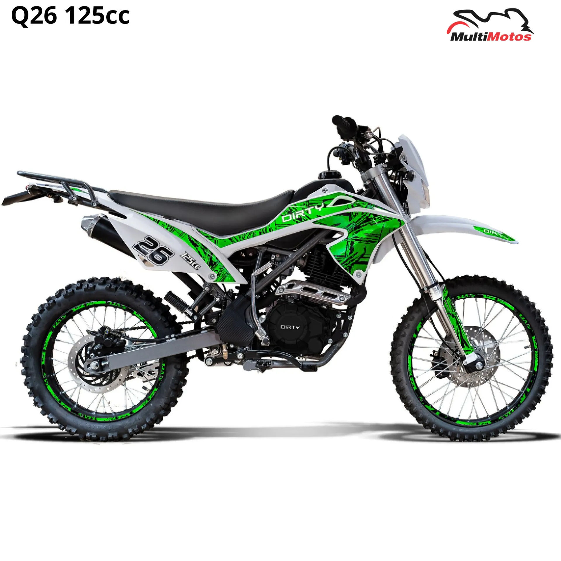 Color Verde para la moto DIRTY Q26 125 
