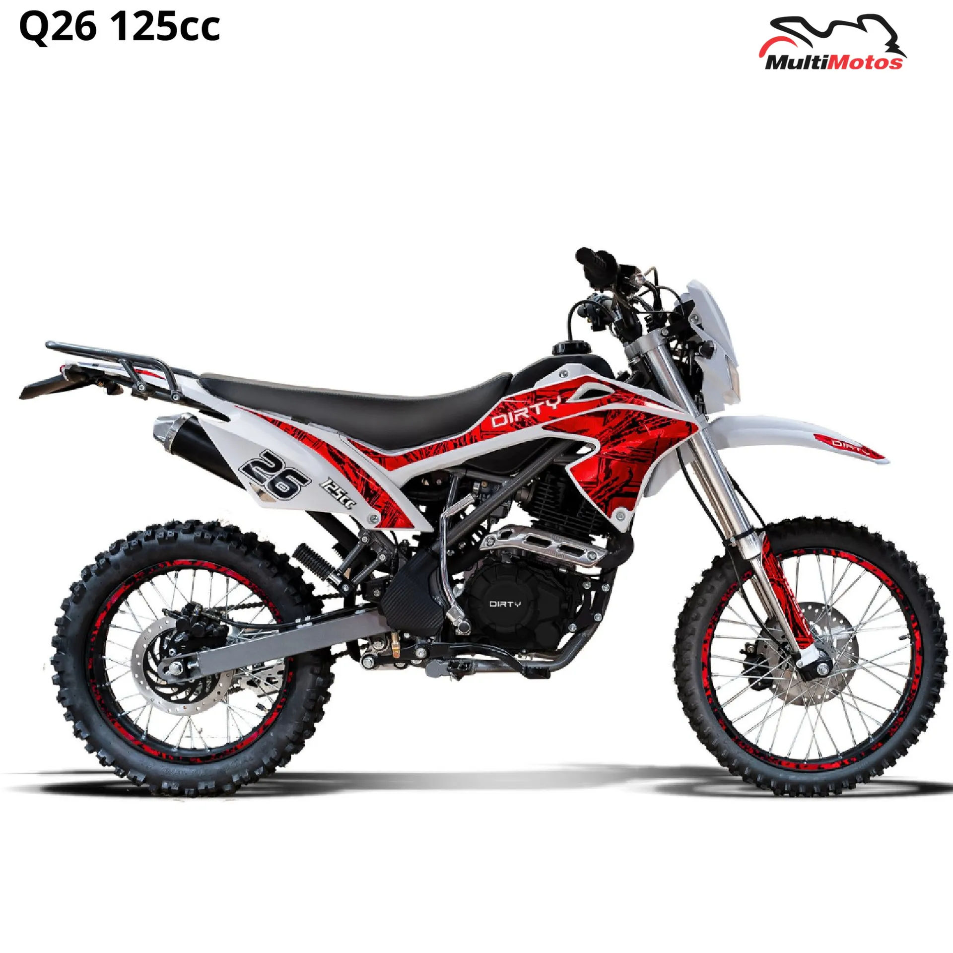 Color Rojo para la moto DIRTY Q26 125 