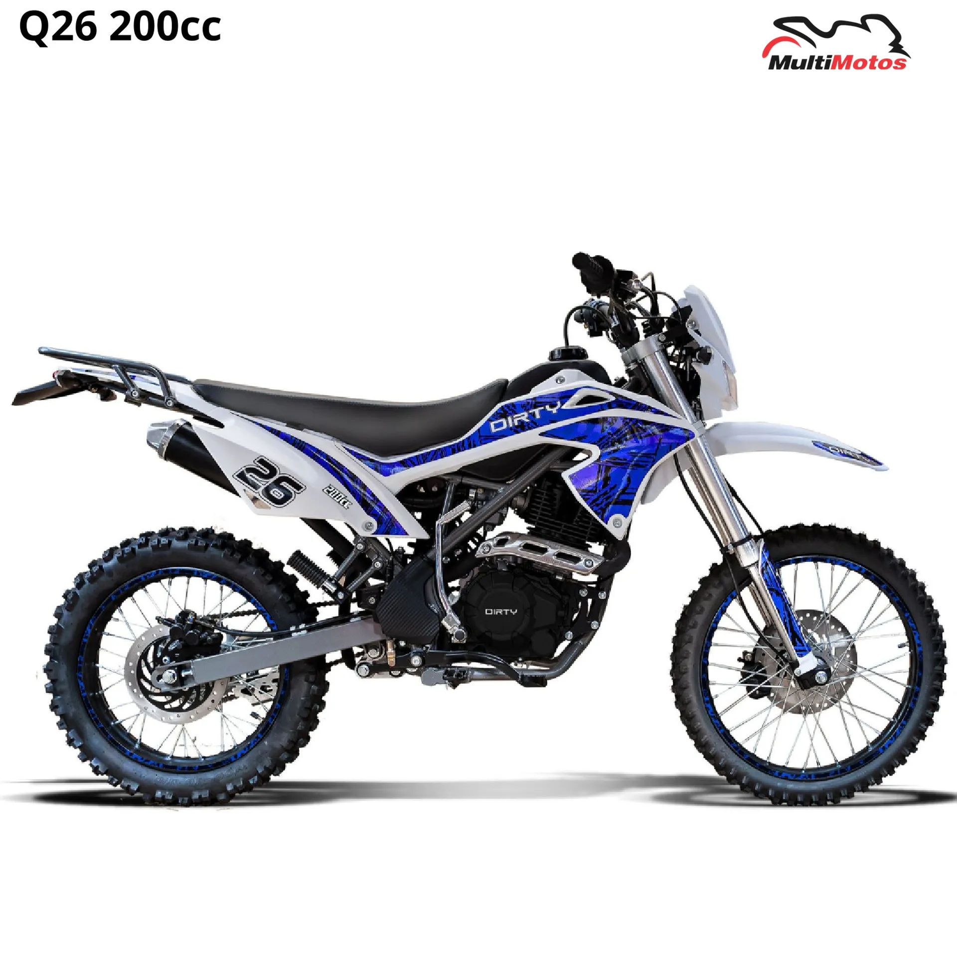 Color Azul para la moto DIRTY Q26 200 
