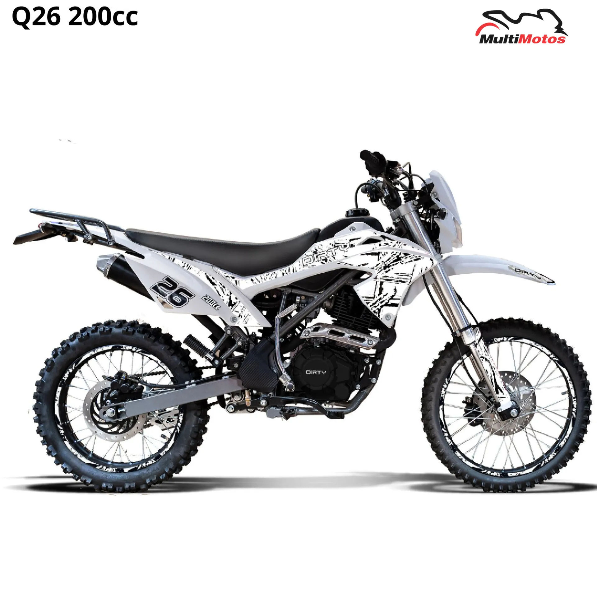 Color Negro para la moto DIRTY Q26 200 