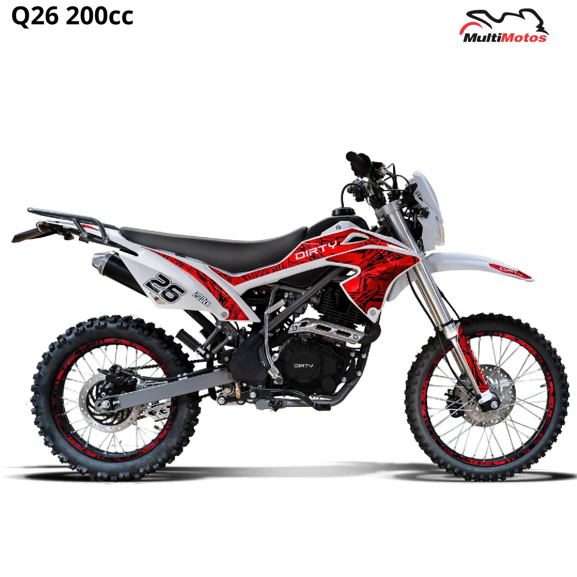 Color Rojo para la moto DIRTY Q26 200 