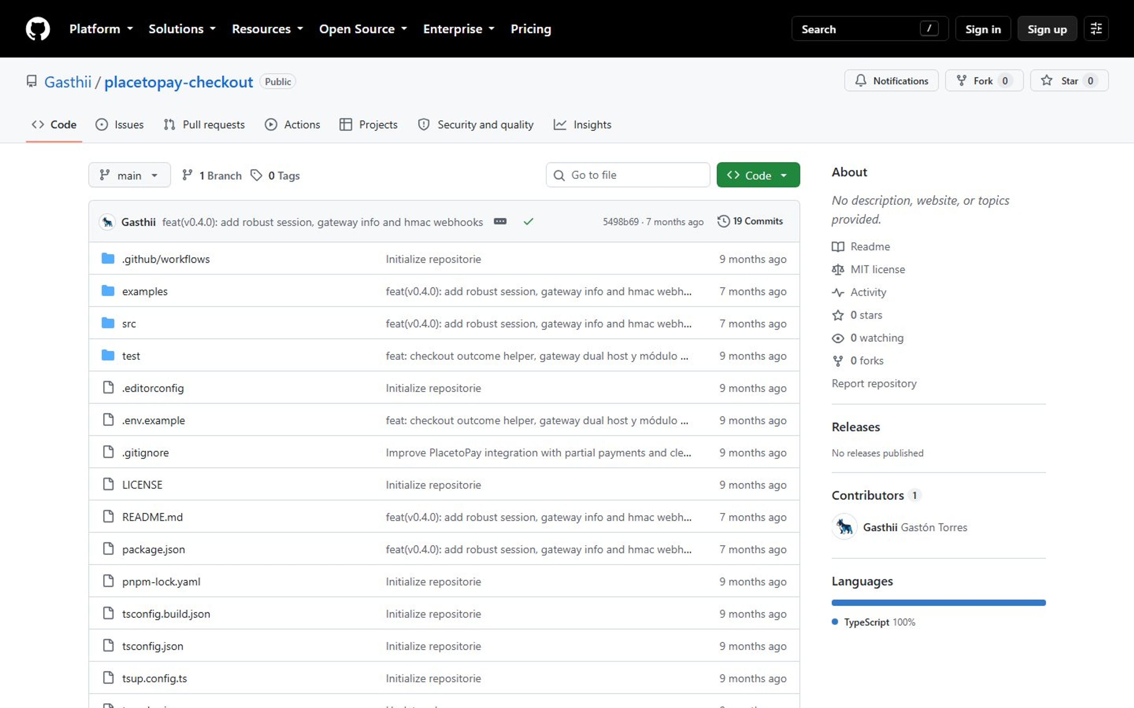 Repositorio público de PlacetoPay Checkout SDK en GitHub