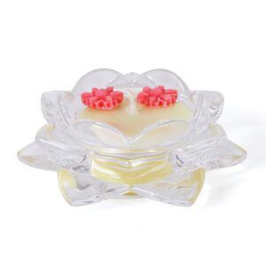 Off-White Lotus Pink Flower