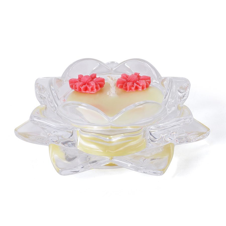 Off-White Lotus Pink Flower