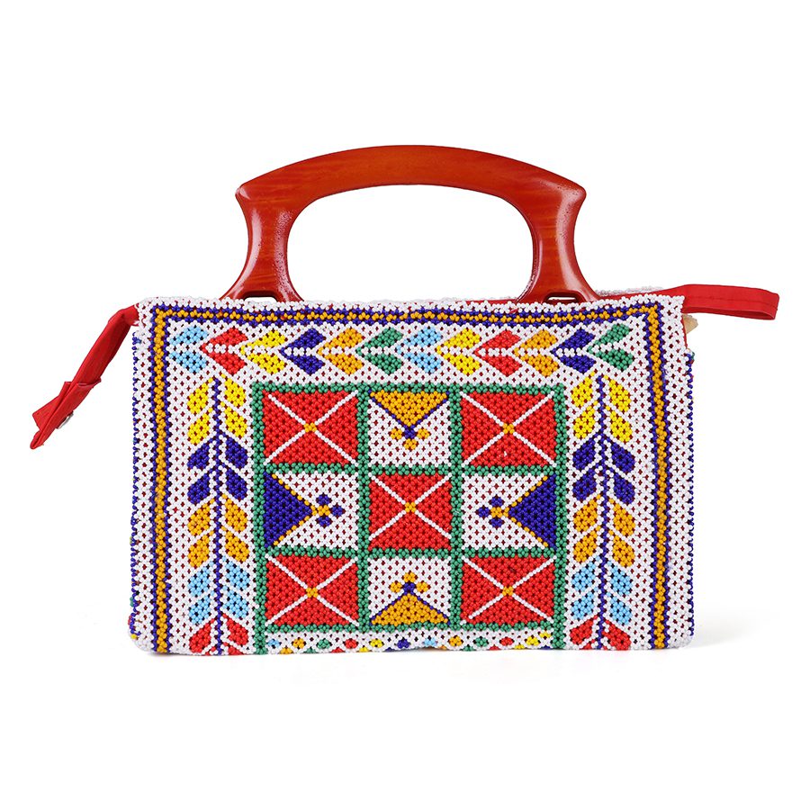 Moti Wooden Handle Purse
