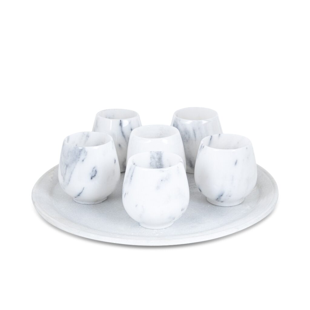 Marble Round Small Glass