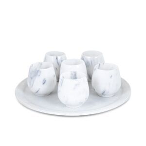 Marble Round Small Glass