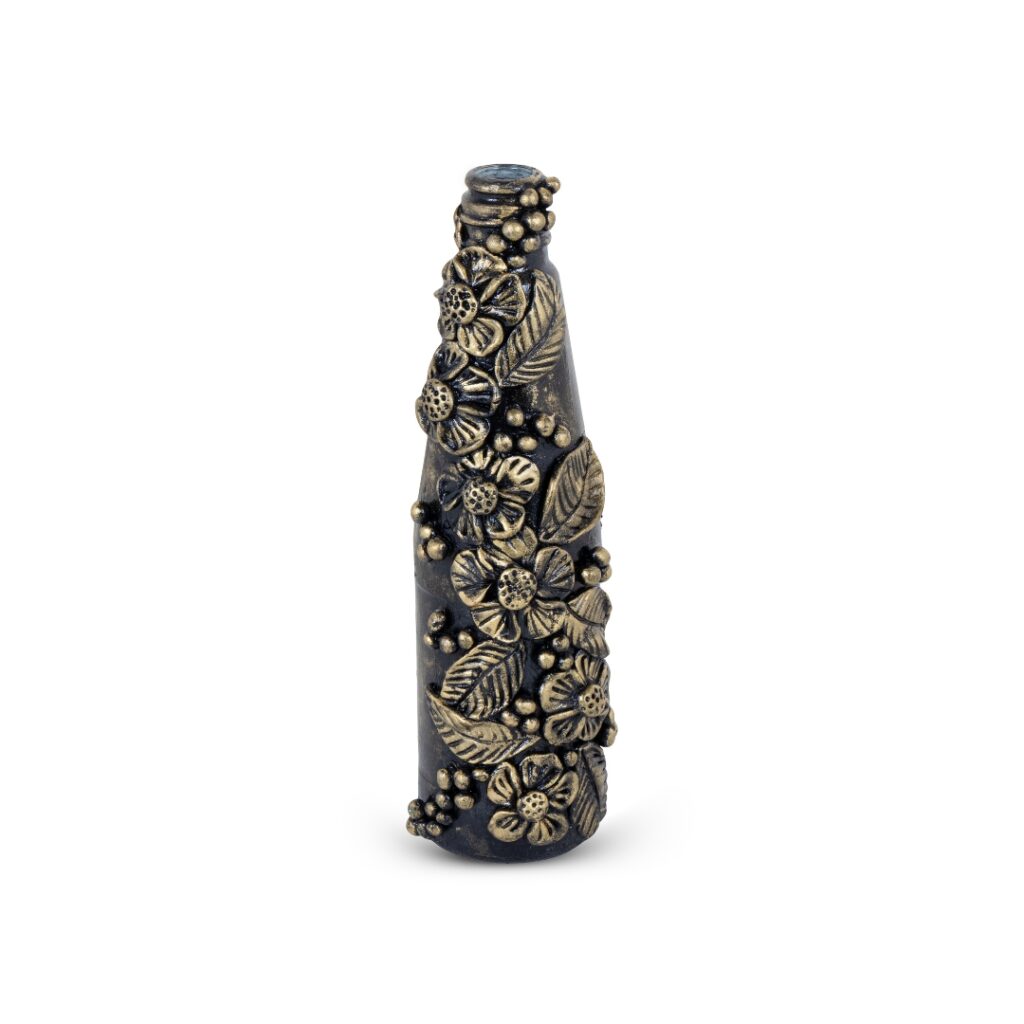 Black With Golden Flowers