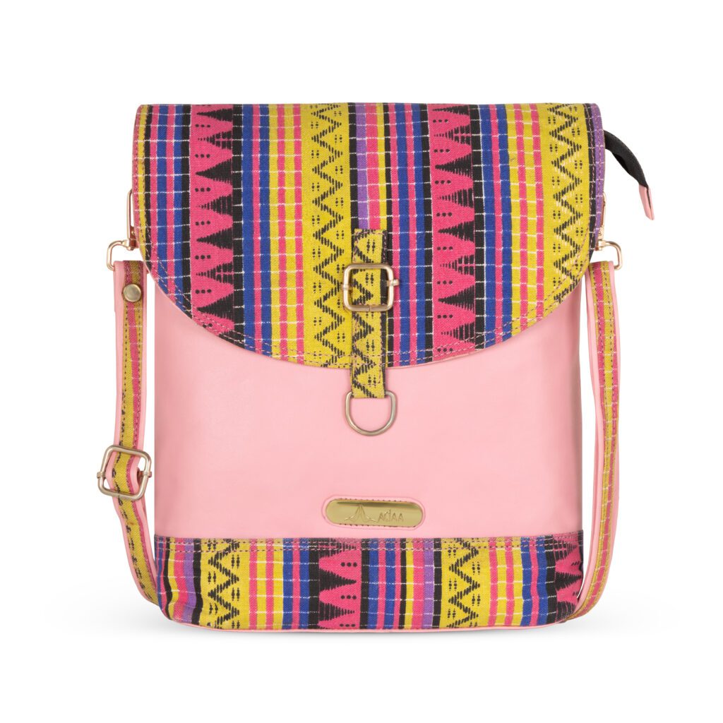 Adaa-S Pink Long Sling Bag