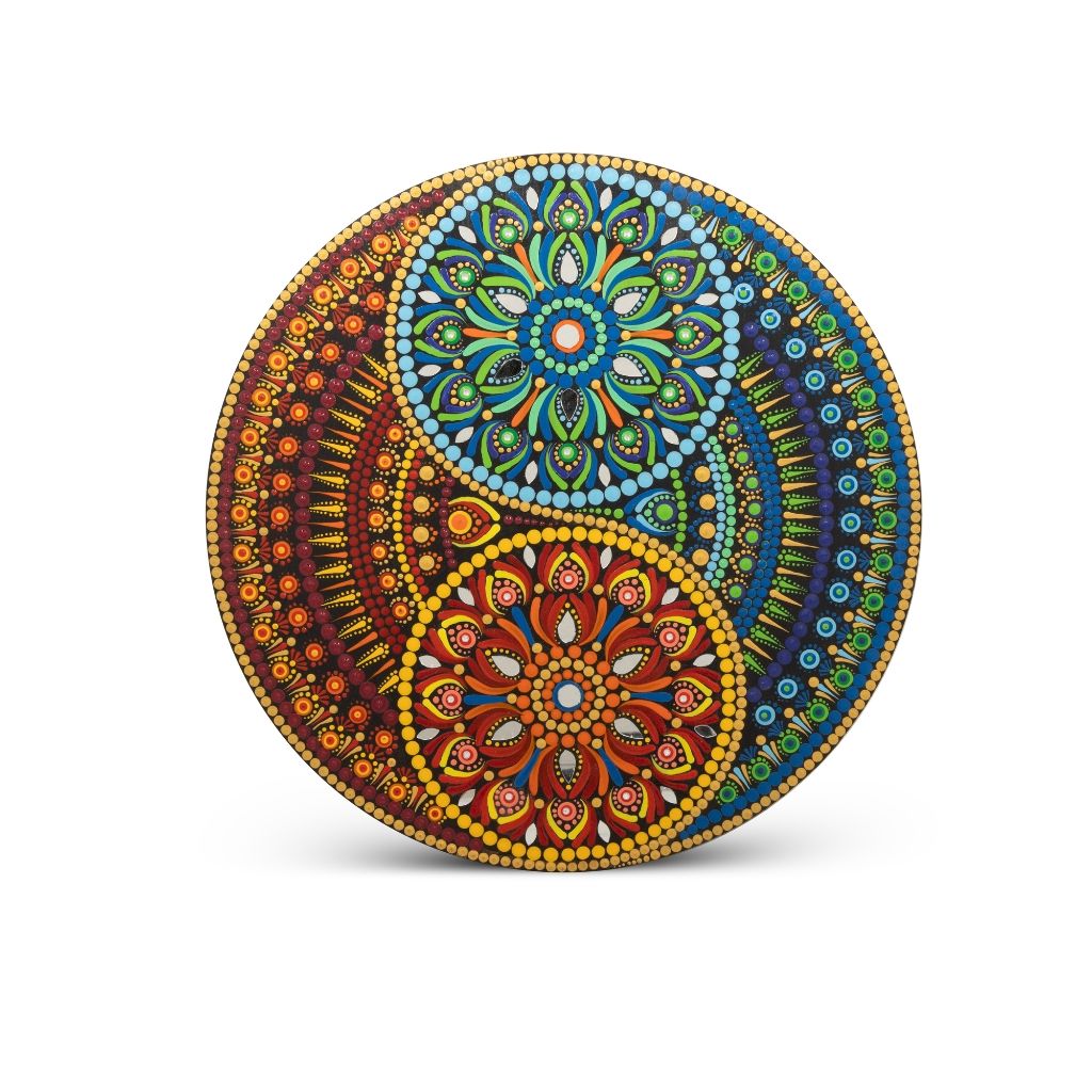 Mandala Ying Yang Wall Art