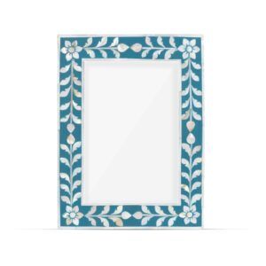 Photo Frame with Marble Coating  Blue
