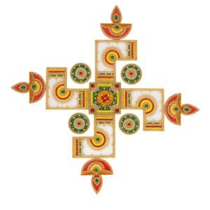 Acrylic Swastik Rangoli