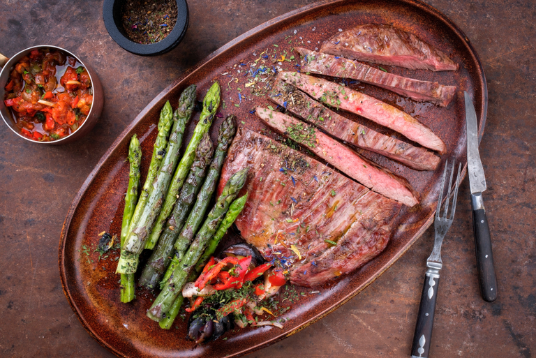 Spice-Rubbed Flank Steak With Corn-Chile Relish Recipe