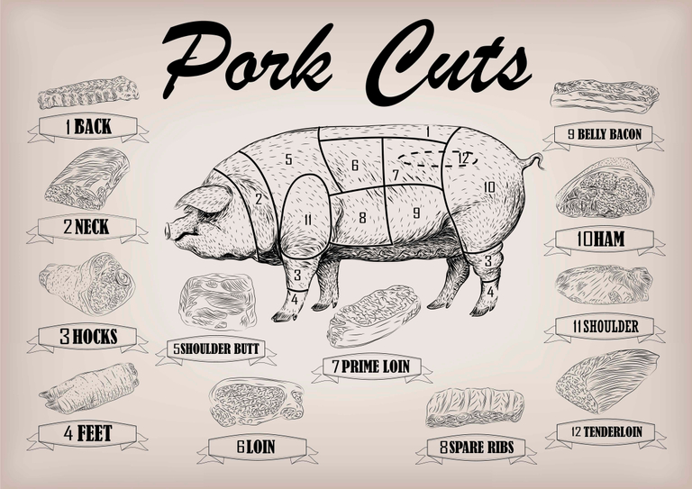 funny ham pig cut