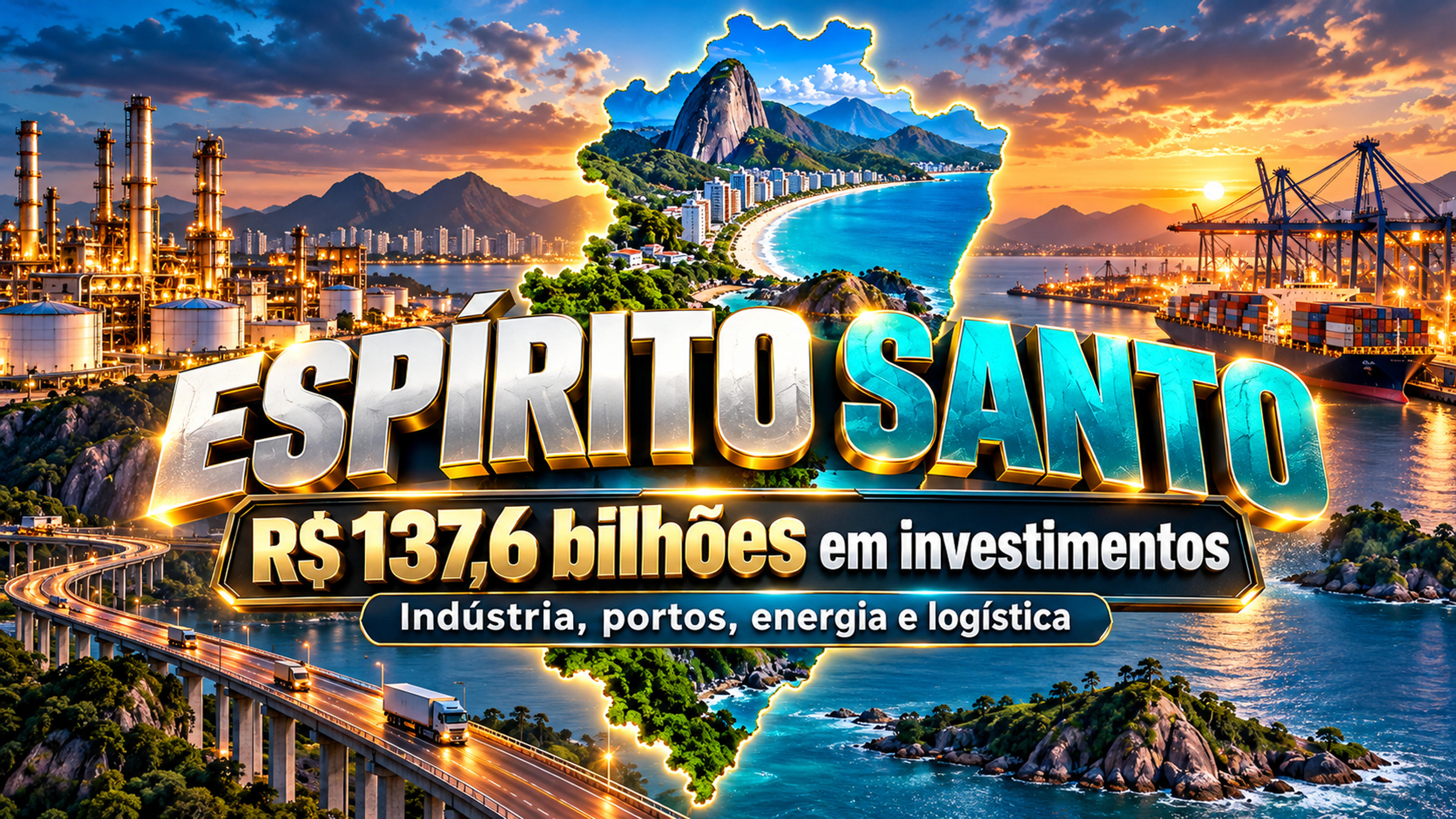 Espírito Santo entra em ciclo bilionário de investimentos e fortalece indústria, portos, energia e logística