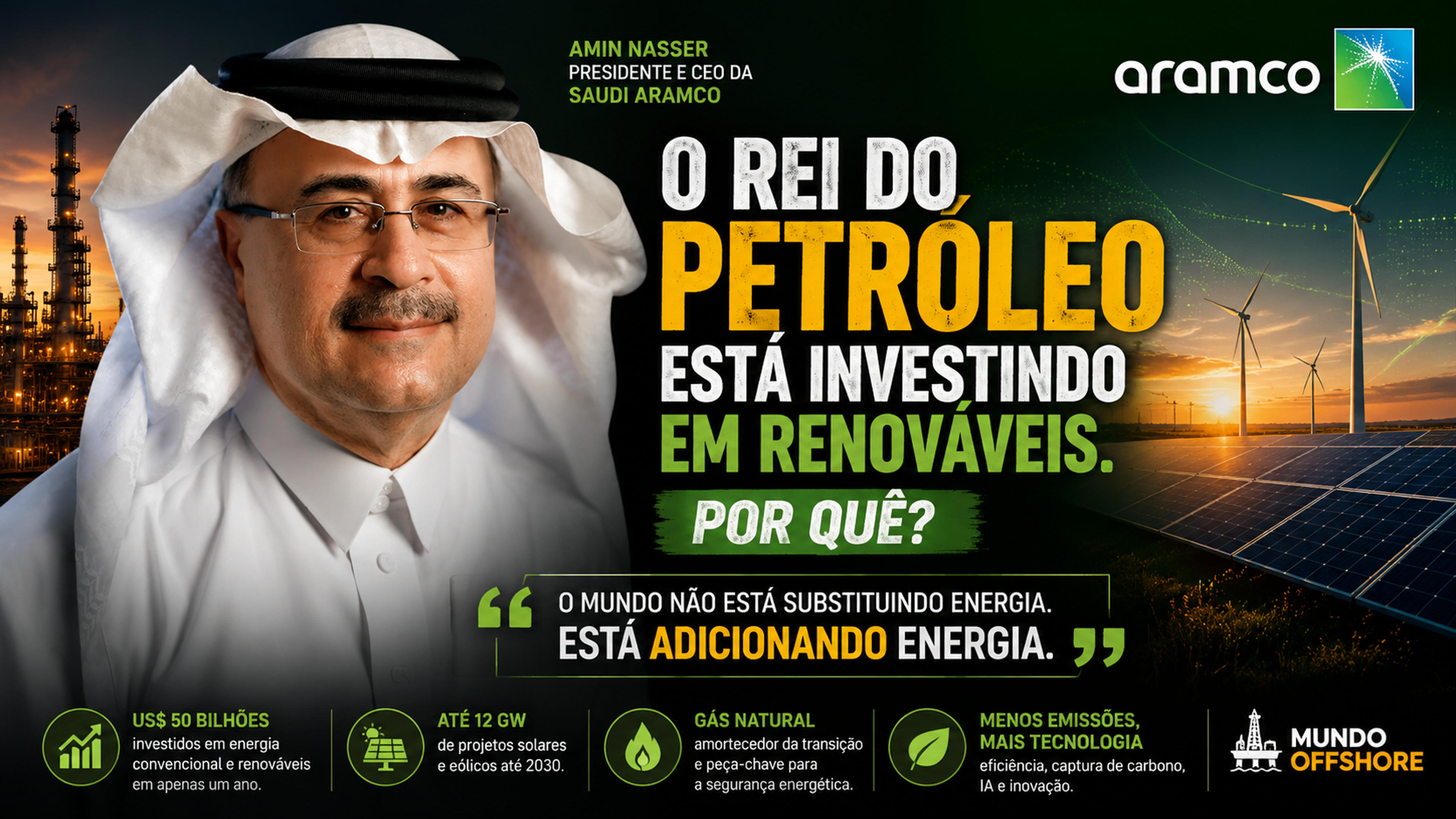 O homem que comanda a maior petroleira do mundo diz que a transição energética precisa mudar