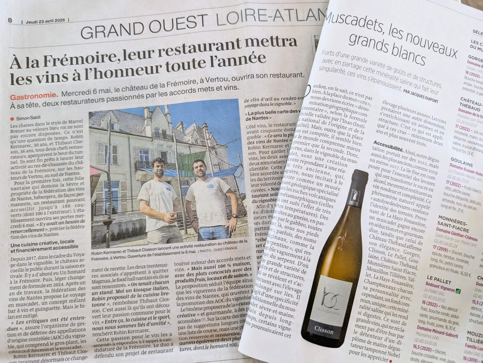 Revue de presse – Deuxième trimestre 2026 - Muscadet